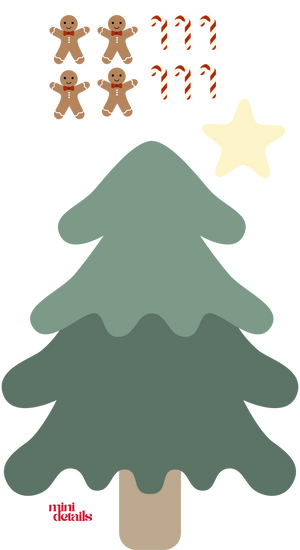 Stora Nissepaketet | Väggdekor med nissedörr, nissebrev & julgran