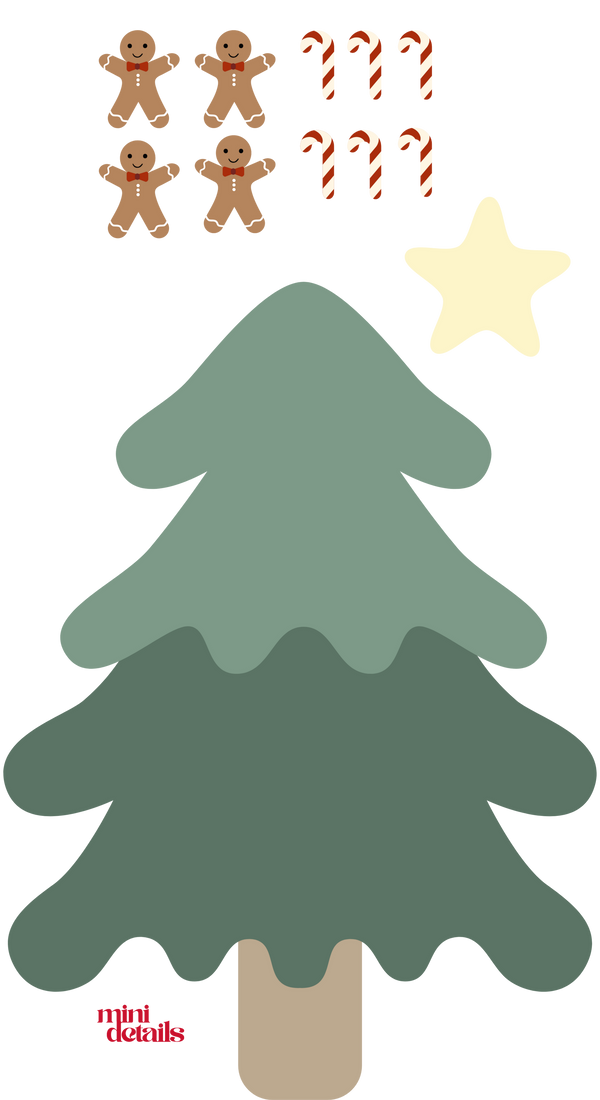 Stora Nissepaketet | Väggdekor med nissedörr, nissebrev & julgran