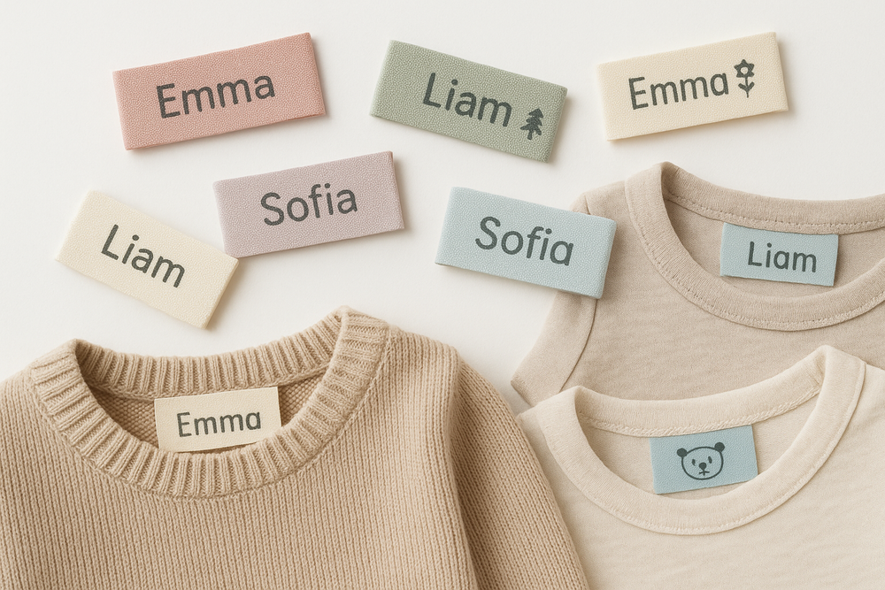 kan du göra namnlapparna i dova pastellfärger istället?